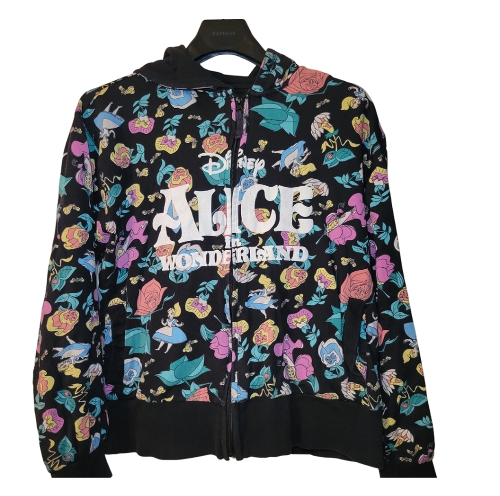 Alice In Wonderland Rabbit Hole Tokyo Disney Release Full Zip Up Size L